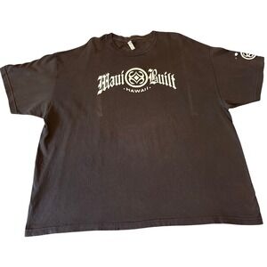 Maui Built Hawaii Pineapple Graphic T-Shirt Mens 3XL Black Short Sleeve Cotton